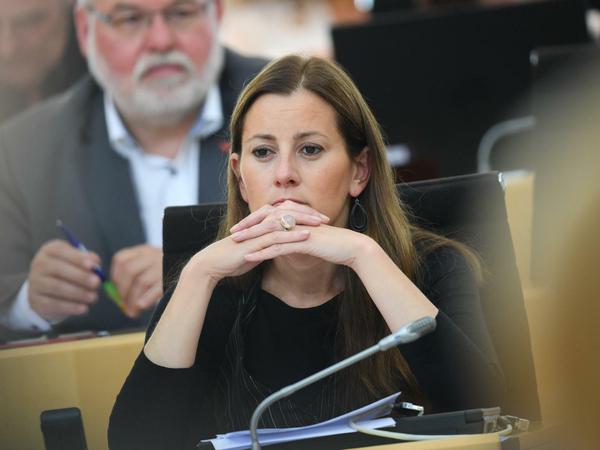 Fraktionsvorsitzende der Linken in Hessen: Janine Wissler.
