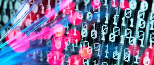 Cyber Attack, Virusangriff auf einen Computer.
