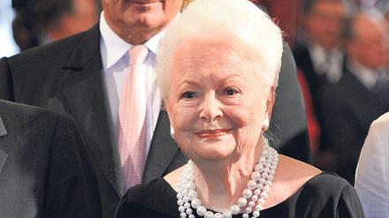 Legende der Traumfabrik: Olivia de Havilland bei der Verleihung der Légion d'Honneur 2010 in Paris.
