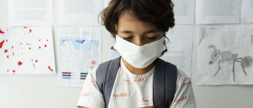 Mit Maske in der Schule - so soll es bald auch in Berlin aussehen. 