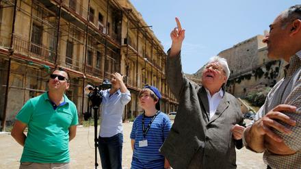 Alan Parker (zweiter von rechts) in Malta beim Valletta Film Festival 2016.
