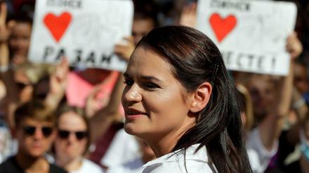 Sie will die neue Präsidentin Weißrusslands werden.