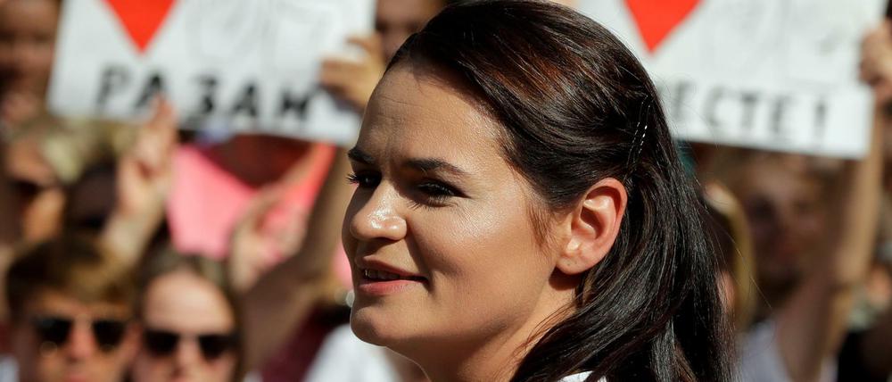 Sie will die neue Präsidentin Weißrusslands werden.