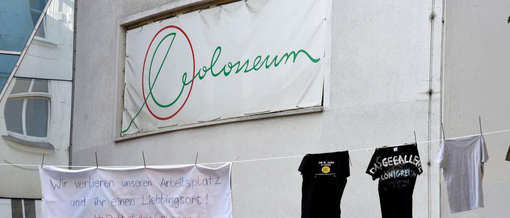 Seit Monaten protestieren die Mitarbeiter gegen die geplante Schließung des Kinos Colosseum. 