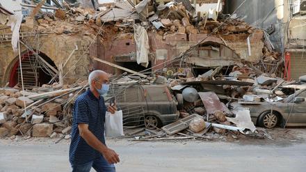 Zerstörte Häuser und dutzende Verletzte in Beirut.