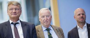 Joerg Meuthen, Alexander Gauland und Andreas Kalbitz (von links)