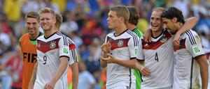 Da waren sie auf ihrem Karrierehöhepunkt. Schürrle (Nummer 9) und Höwedes (4) während der WM 2014.