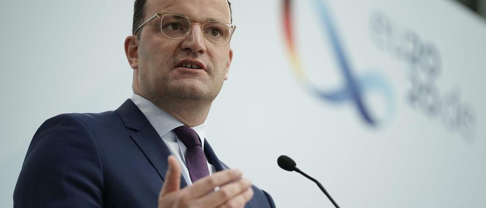 Bundesgesundheitsminister Jens Spahn (CDU) bei der Pressekonferenz am Donnerstag.