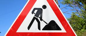 Auf der Königstraße in Berlin-Wannsee wird gebaut (Symbolbild).