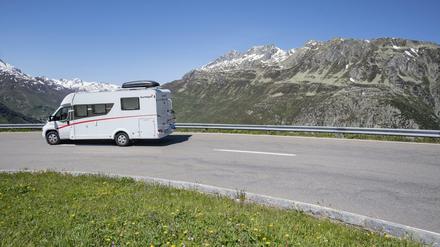 Mit Wohnmobilen kann man auch Berglandschaften gut erkunden. 
