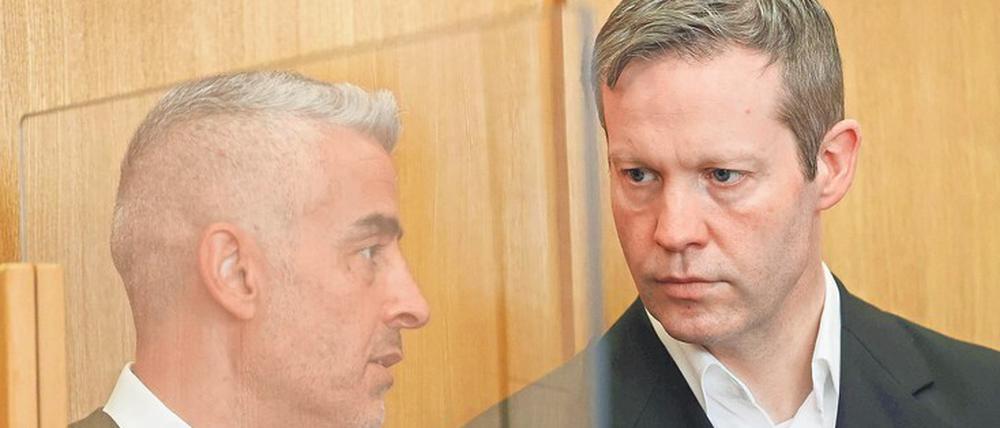 Tödlicher Schuss. Stephan Ernst (rechts) legt in der Verhandlung das Geständnis nicht selbst ab. 