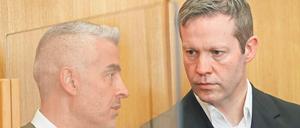 Tödlicher Schuss. Stephan Ernst (rechts) legt in der Verhandlung das Geständnis nicht selbst ab. 