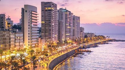 Vergangene Pracht. Die Corniche-Promenade in Beirut vor der Explosion. 