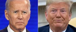 Herausforderer Joe Biden und der amtierende US-Präsident Donald Trump.