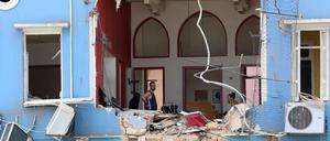 Ein durch die Explosion in Beirut zerstörtes Haus.