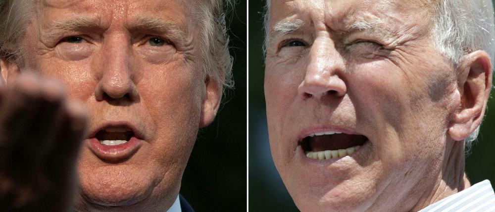 Politische Gegner: Donald Trump und Joe Biden kämpfen um den Platz im Weißen Haus. 