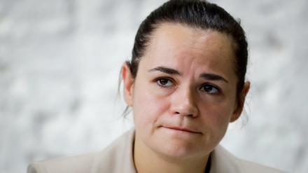 Swetlana Tichanowskaja, Kandidatin bei der Präsidentenwahl in Belarus, hat sich in Sicherheit gebracht.