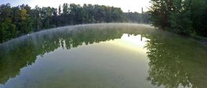 Der Berliner Teufelssee. Hier ertrank am Samstagmorgen ein Mann.