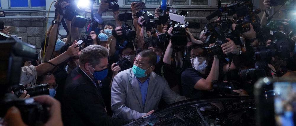 Lai bei seiner Freilassung in der Nacht zum Mittwoch.