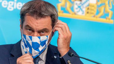 Markus Söder nach der Pressekonferenz am Donnerstag.