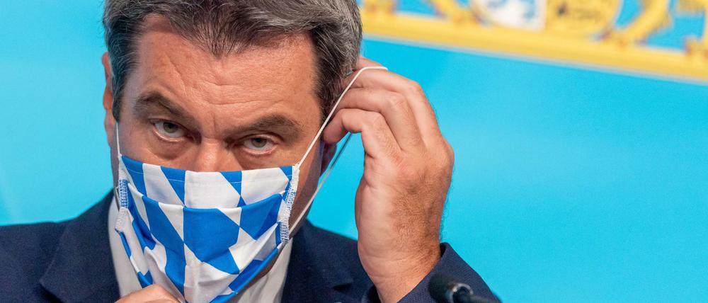 Markus Söder nach der Pressekonferenz am Donnerstag.