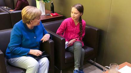 Kanzlerin Merkel war bereits am Rande des UN-Klimagipfels im September auf Greta Thunberg getroffen.