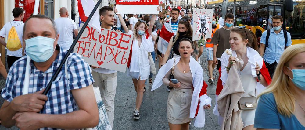 Seit der Wahl kommt es in Belarus zu Protesten.