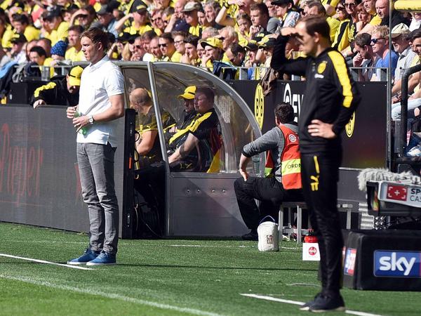Duell an der Linie: In der Bundesliga standen sich Nagelsmann (links) und Tuchel mehrmals gegenüber.