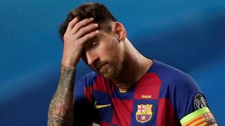 Was war das? Barcelonas Star Lionel Messi.