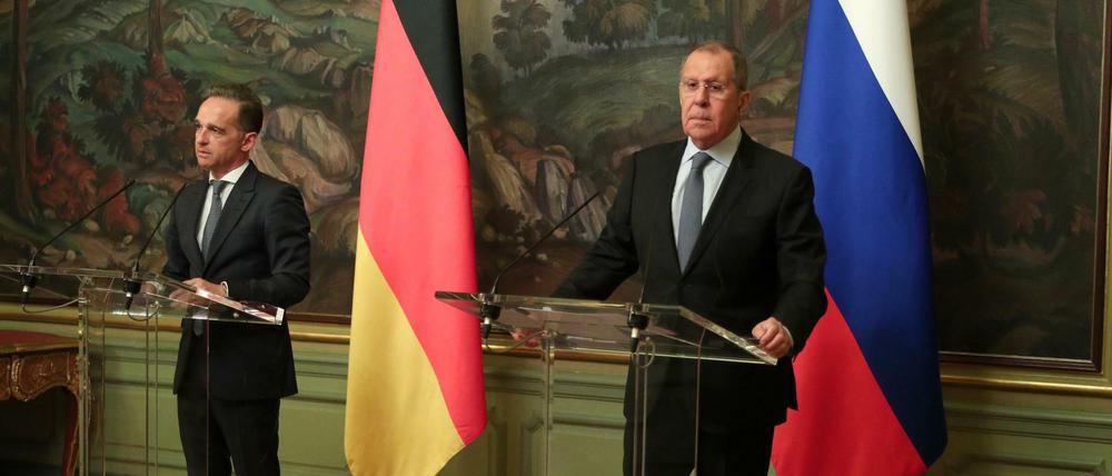 Der deutsche Außenminister Heiko Maas zu Besuch bei seinem russischen Amtskollegen Sergej Lawrow. 