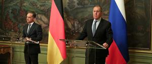 Der deutsche Außenminister Heiko Maas zu Besuch bei seinem russischen Amtskollegen Sergej Lawrow. 