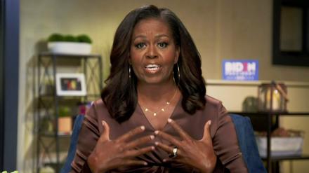 Die frühere First Lady Michelle Obama bei ihrer emotionalen Parteitagsrede am Montag. 