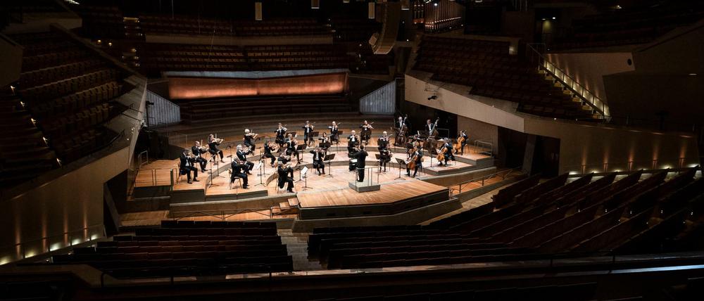 Die Philharmoniker können derzeit nur in kleiner Besetzung spielen.