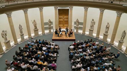 Frei und doch eingebettet. Das Adamello Quartett des DSO, hier bei einem Auftritt im Alten Museum.