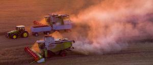 Es staubt: Die Getreideernte ist schlecht ausgefallen. Das liegt auch an der Trockenheit.