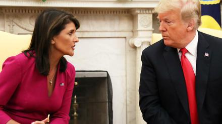 Wird sie die Neue an seiner Seite? Ex-UN-Botschafterin Nikki Haley und US-Präsident Donald Trump. 