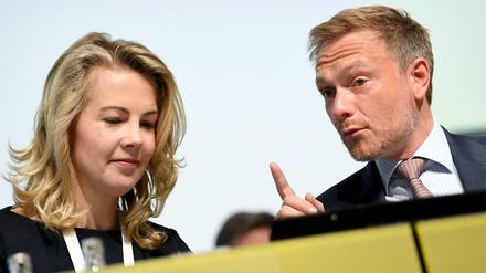 Linda Teuteberg und Christian Lindner - hier noch zusammen auf einem Podium.