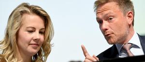 Linda Teuteberg und Christian Lindner - hier noch zusammen auf einem Podium.