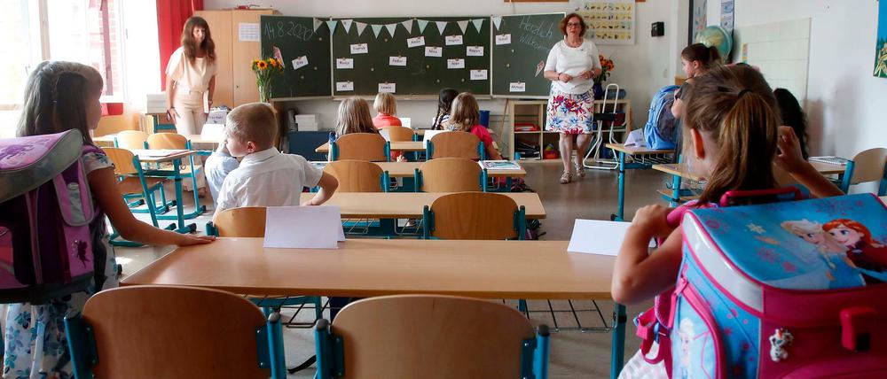 Berlin-Schöneberg: An der Lindenhof-Grundschule konnte die Einschulung immerhin wie geplant stattfinden.