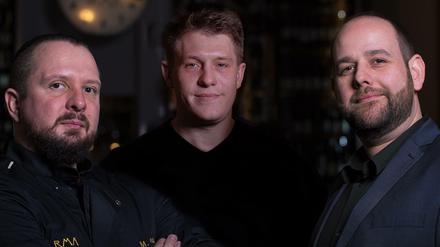 Maskulines Team mit Fingerspitzengefühl: Küchenchef Michael Schulz, Chef Jonathan Kartenberg, Restaurantleiter Sascha Hammer