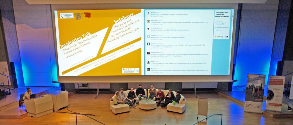 TU Berlin Gründungswerkstatt. Inspiration Talk am Start-up Day im November 2012.