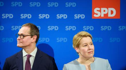 Steuerbord, Backbord: Michael Müller und Franziska Giffey müssen sich noch auf einen erträglichen Übergang einigen. Erstmal ist der Landesvorsitz dran.