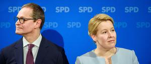 Steuerbord, Backbord: Michael Müller und Franziska Giffey müssen sich noch auf einen erträglichen Übergang einigen. Erstmal ist der Landesvorsitz dran.