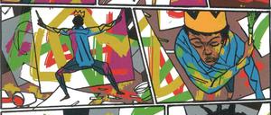 Comic-Kunst: Eine Seite aus „Basquiat“.