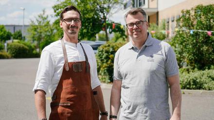 Not macht erfinderisch: Hage Bölling, Leiter der Markthalle 20 und Havelland-Inhaber Michael Kunzmann machen ihr Angebot jetzt auch Endverbrauchern zugänglich