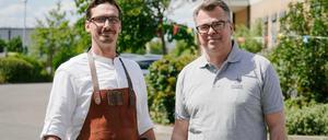 Not macht erfinderisch: Hage Bölling, Leiter der Markthalle 20 und Havelland-Inhaber Michael Kunzmann machen ihr Angebot jetzt auch Endverbrauchern zugänglich