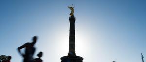 Läufer rund um die Siegessäule. Am 27. September soll es die Mini-Auflage des Marathons geben.