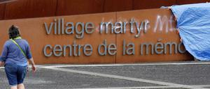 Ort der Schändung. Unbekannte hatten in Oradour-Sur-Glane die Gedenkstätte verunstaltet.