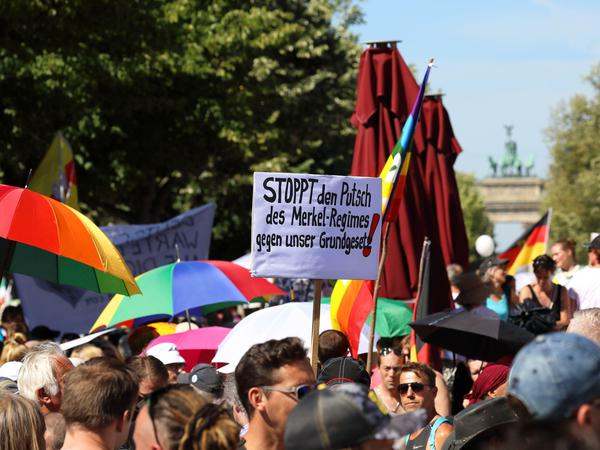 Die Demo am 1. August musste wegen Verstößen gegen den Infektionsschutz beendet werden.