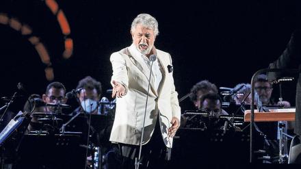 Plácido Domingo während des Konzerts in Italien. 